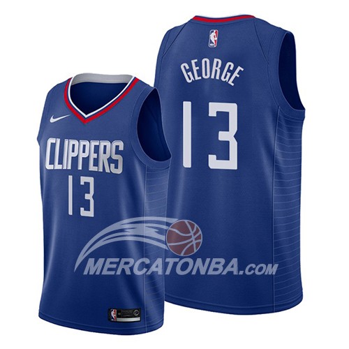 Maglia Los Angeles Clippers Paul George Icon 2019 Blu
